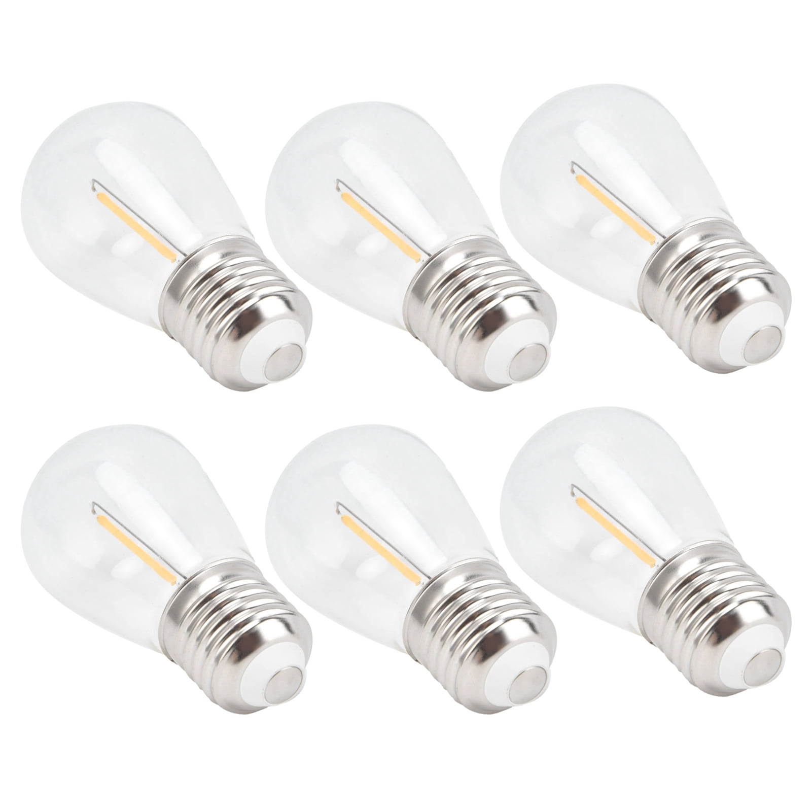 Suodoka 10pcs LED Bulbs Retro Vintage Adjustable Energy Saving S14 Antique Incandescent Glass Bulb for Festivals and Decorations, E27 Base, Warm Light, 1W