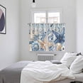 thumbnail image 3 of Blue Starfish Coastal Kitchen Curtains Window Panels, Eucalyptus Summer Nautical Shell Vintage Insulated Window Treatment Curtain, Grommet Curtains for Bedroom/Living Room/Bathroom, 2 Piece 52"Wx63"L, 3 of 8
