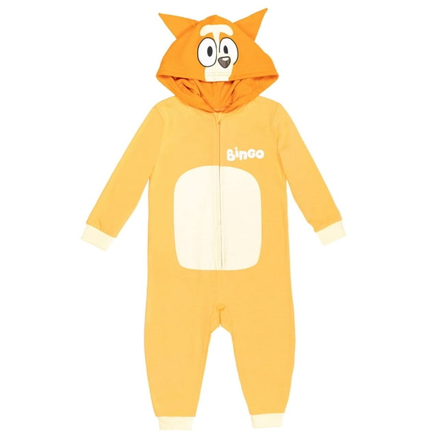 Mono de cosplay Bluey Bingo para niños pequeños con cremallera de 7 a 8 años