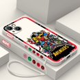 thumbnail image 3 of Funda de teléfono con póster de Los Vengadores de Marvel para Apple iPhone 15 14 13 12 11 Pro Max Plus 8 7 SE, funda Capa de cuerda izquierda líquida, 3 of 5