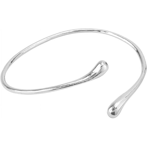 Silver Cuff Bracelet Upper Arm Cuff Bangle Bracelets Summer Vintage Elegance Armlets Shining Adjustable Punk Open Coil Metal Arm Jewelry Armband