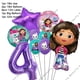 thumbnail image 5 of Gabby casa de muñecas gatos número globo decoración de fiesta de cumpleaños para niños globos de aluminio de látex conjunto de globos de muñeca de Gabby（9Pcs Balloon1 Purple AS picture, 5 of 5