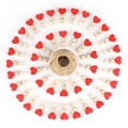 thumbnail image 1 of Pinzas para ropa JijaCraft, 100 unidades con cuerda, madera de 3,5 cm con corazón rojo, 1 of 6