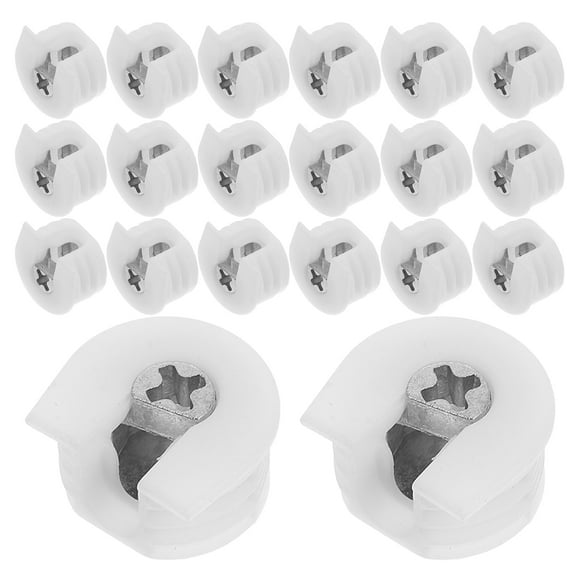 20PCS Furniture Cam Lock Fasteners Invisible Divider Peg Cabinet Connectors Set Shelf Cam Lock Connectors Furniture Hardware Parts Hidden Drawer Locks Connecting Nut Furniture Connector