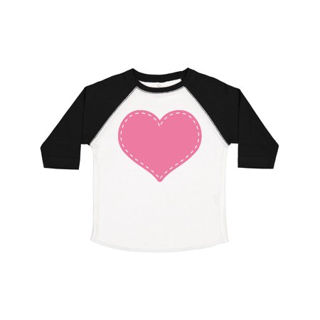 

Inktastic Pink Heart (Stitch Border) Gift Toddler Toddler Girl T-Shirt
