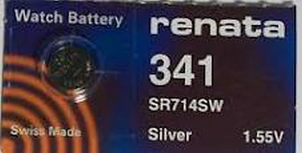 Renata 341 Pila Batteria Orologio Mercury Free Silver Oxide SR714SW Swiss 1.55V 
