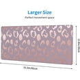 thumbnail image 2 of Pink Rose Gold Leopard Print Gaming Mouse Pad 31.5 x 11.8 Inch Extended Waterproof Cheetah Desk Pad with NonSlip Rubber Base and Stitched Edges, Stylish for Work/Office/Home, 2 of 6