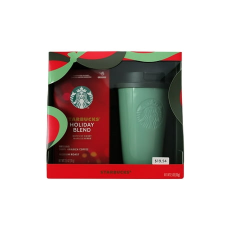 Starbucks Stainless Steel Tumbler With Holiday Coffee Blend, 2.5 oz