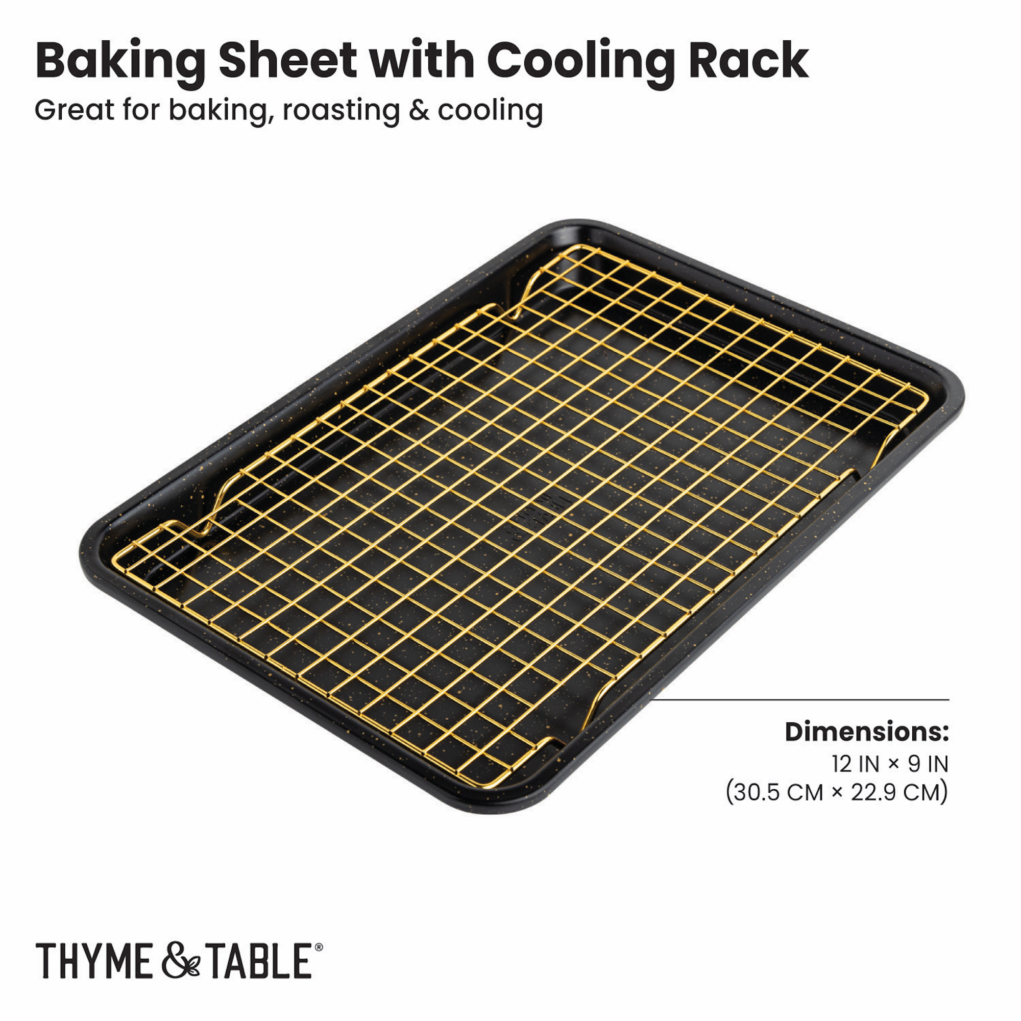 Thyme & Table 12x9 Nonstick Baking Sheet with Cooling Rack photo 4