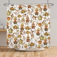 thumbnail image 6 of Fall Waterproof Shower Curtain,Gnome Pumpkin Autumn Polyester Fabric Bathroom Decor,with Hooks,47 W x 64 H Inch, 6 of 7