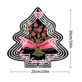 thumbnail image 6 of Stylish Metal Hanging Christmas Tree Wind Spinner - Features Red Flowers Pink Ribbon Heart Top Perfect for Garden Decor, 6 of 6
