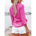 thumbnail image 2 of Siliteelon Casual Button Down Shirts for Women Long Sleeve Cotton Gauze Blouse with Pocket, 2 of 4