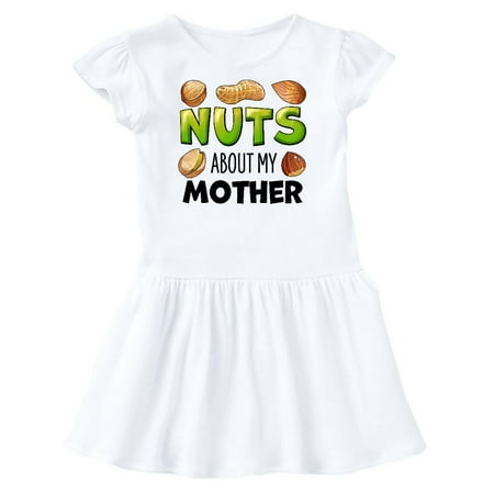 

Inktastic Nuts About My Mother Peanut Almond Pistachio Gift Toddler Girl Dress