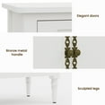 thumbnail image 6 of Superjoe Buffet Sideboard Table Set of 2, 59'' Mid Century Modern Console Table, Media Cabinet with 4 Doors, Accent Cabinet Wood Sideboard, for Entryway, Living Room, Dining Room, White, 6 of 9