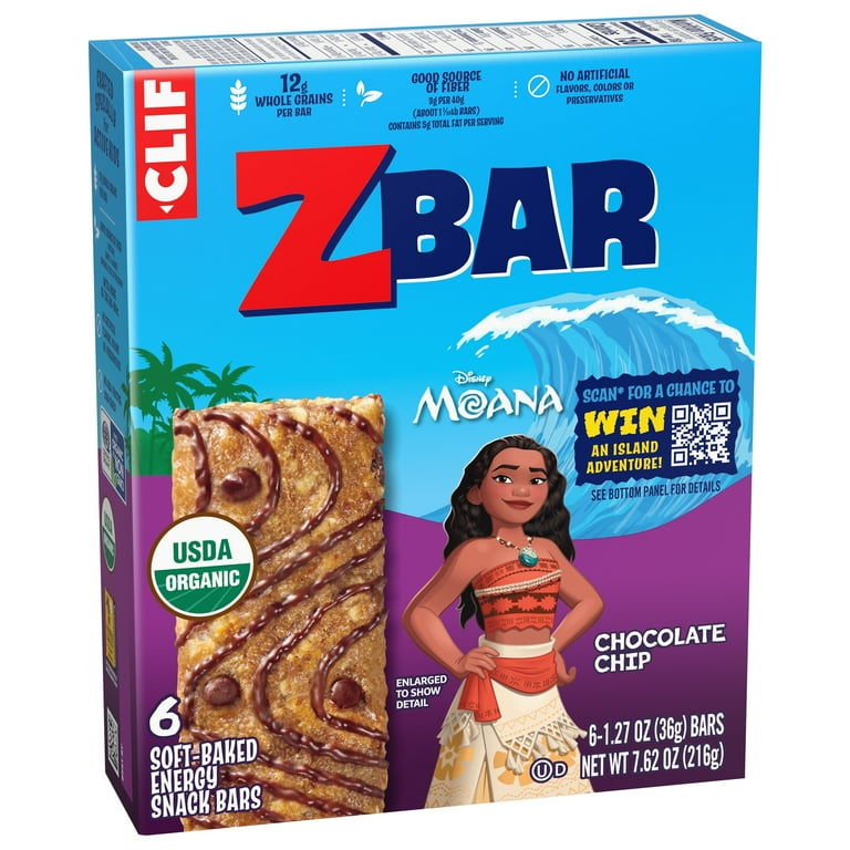 ZBAR Organic Chocolate Chip Soft Baked Granola Bars, 6 Count