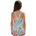 thumbnail image 2 of Xixirimido Donuts Blue Print Girls One Piece Swimsuits Sleeveless Swim Dress for Girls Skirted Bathing Suit Hawaiian Skirt Swimwear UPF 50+ Sun Protection, 12-13 Years, 2 of 7