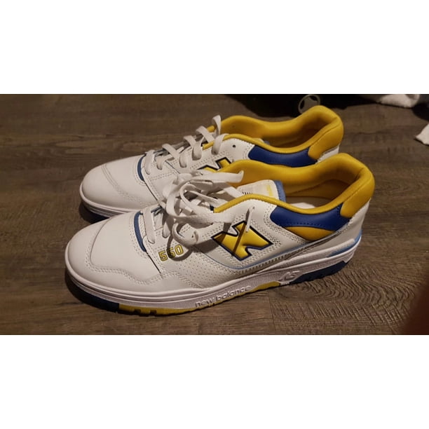 Men New Balance NB 550 Athletic Sneakers White/yellow BB550NCG