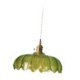 thumbnail image 2 of Pantalla de lámpara colgante con forma de flor Perfecl 25cm Verde, 2 of 8