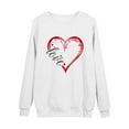 thumbnail image 4 of EQWLJWE Women Love Heart Sweatshirt Happy Valentine's Day Shirts Graphic Long Sleeve Crewneck Pullover Tops, 4 of 5