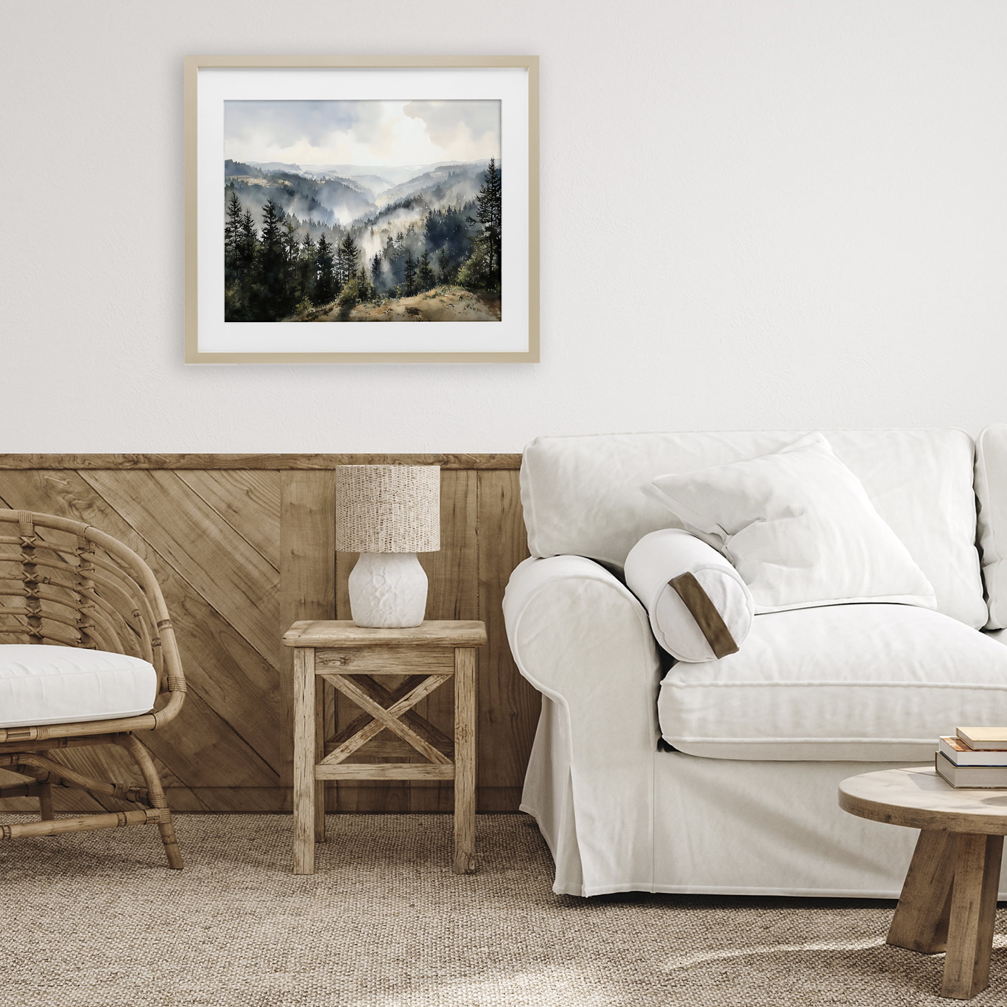Stupell Industries Misty Tree Tops Vista Birch Framed Print Under Glass, design by Franklyn Gregory