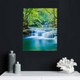 thumbnail image 4 of JRXY Peaceful Waterfall Large Canvas Paintings Wall Art Modern Gallery Wrapped Landscape Forest Giclee Canvas Print Artwork Photo Pictures for Living Room Bedroom Decorations 16x20in 16x20 in, 4 of 4