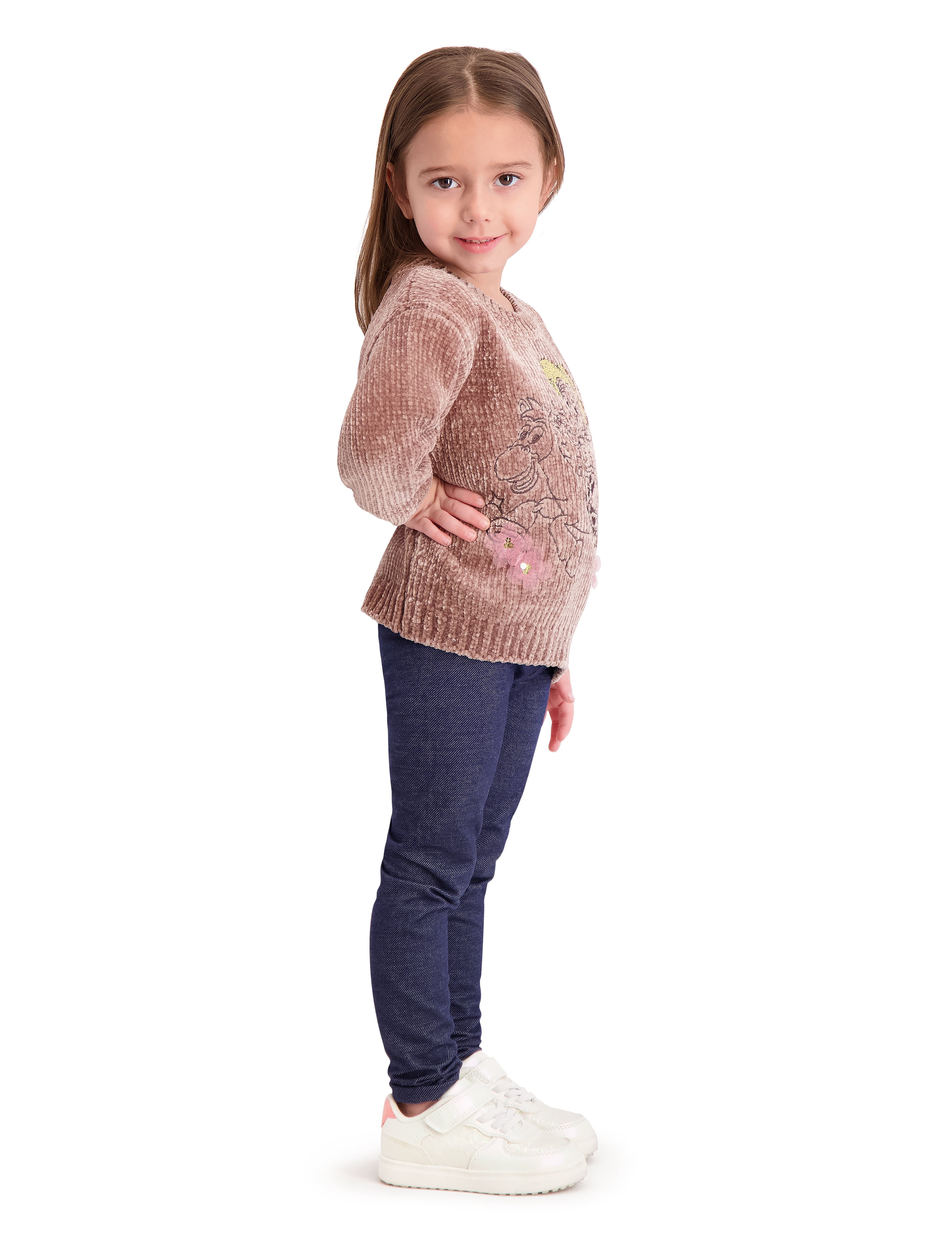 Toy Story Toddler Girls Chenille Sweater, Sizes 12 Months - 5T
