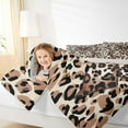 thumbnail image 4 of jejeloiu Cheetah Leopard Print Twin Comforter Sets,Brown Bowknot Bow Bedding Set For Men Women Reversible 2pcs, 4 of 8