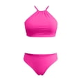 thumbnail image 4 of Afdoent Bikini Sets For Women Two Piece Solid Color Crop Tops Bathing Suits Swimsuits Beach Swimwear 2026, 4 of 5