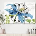 thumbnail image 3 of Designart 'Blue Columbine Wild Flower with Ferns' Traditional Wall Clock, 3 of 3