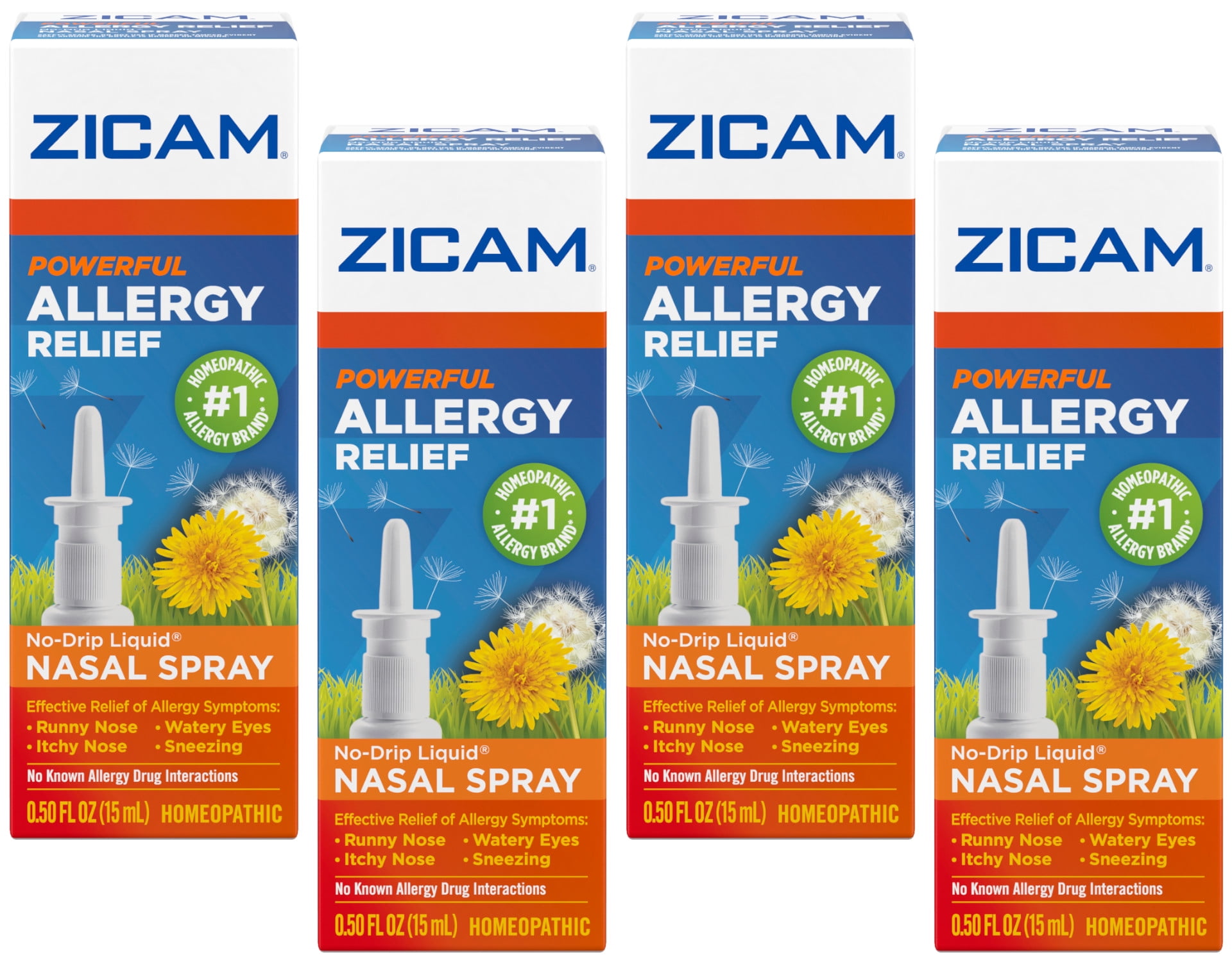 Zicam Allergy Relief Nasal Spray 0.50 oz (Pack of 4)