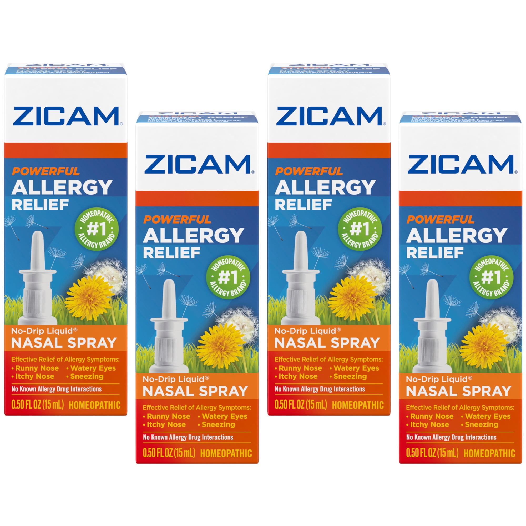 Zicam Allergy Relief Nasal Spray 0.50 oz (Pack of 4)