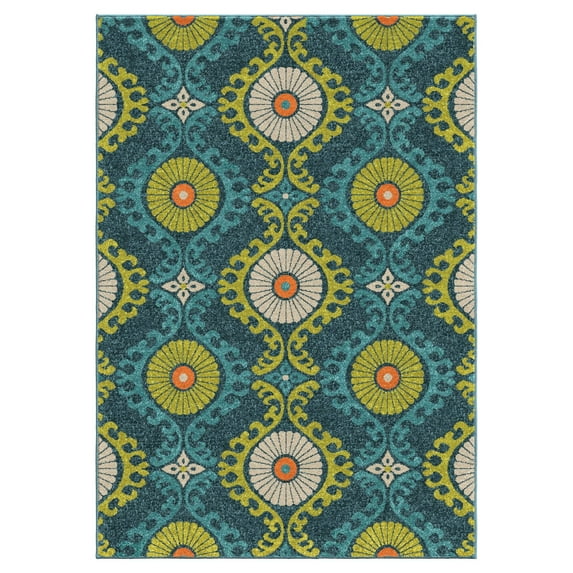 Orian Rugs Veranda Blue 5'2" x 7'6" Area Rug