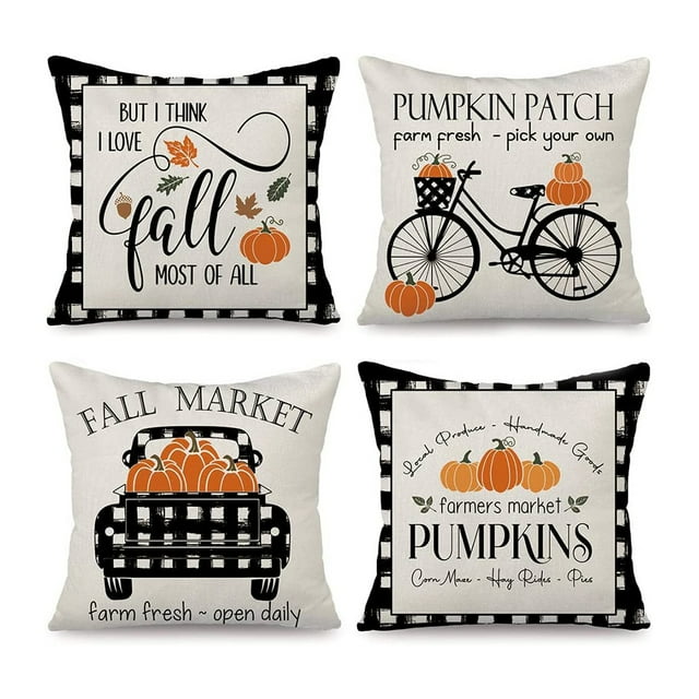 kurtrusly 4pieces Soft And Durable Pillowcase For Comfortable Halloween At Home Decorative Pillow Cover Halloween-2 1Set