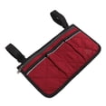 thumbnail image 3 of Sac de Poche pour Fauteuil Roulant, Sac Latéral de Fauteuil Roulant de Conception Multi Poche Polyester Largement Applicable pour les Scooters Noir, Rouge, 3 of 8