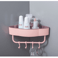 thumbnail image 2 of Estante de almacenamiento montado en la pared, baño, inodoro, esquina, ducha, estante, canasta de drenaje de cocina, con ganchos Eigraketly HA000958-04B*2, 2 of 6