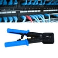 thumbnail image 1 of Multifunctional RJ45 Crimp Tool 6P 8P Conventional and Through Hole RJ Connector Crimp Tool EZ  Crimping  for Cutting, Peel and Crimping Ethernet and Telephone Cables, 1 of 8