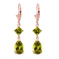 thumbnail image 2 of Galaxy Gold GG 14K Rose Gold 4.5 CTW Natural Peridot Dangle Earrings - August Birthstone - Abundance & Joy - Fine Jewelry for Women, 2 of 2