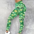 thumbnail image 2 of lcziwo Sales of The Day, Gym Leggings for Women 2025 St Patricks Day Shamrock Clover Print Yoga Pants Casual High Waisted Tummy Control Stretchy Tight Leggings Green XXL, 2 of 6
