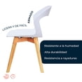 thumbnail image 2 of Set de Comedor Mesa Rectangular Oslo Negro y 4 Sillas Moura Blanco, 2 of 7