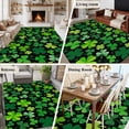 thumbnail image 5 of Rectangle Area Rugs 5 x 8 Ft, Saint Patrick's Day Non-Slip Residential Carpet, Spring Farmhouse Botanical Clovers Indoor Crawling Mats Runner Rugs for Living Room/Dining Room/Bedroom, 5 of 8