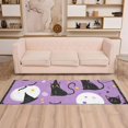 thumbnail image 2 of Yayeee Hallway Runner Rug 2'x6' Non Slip Machine Washable with Rubber Backing, Purple Halloween Pattern, 2 of 8