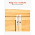 thumbnail image 6 of Outdoor Wooden Storage Shed 55x67.5 Inch Waterproof Garden Tool Shed with Metal Roof, Adjustable Feet, Sturdy Natural Cedar Construction, Spacious Interior, Easy Assembly, Durable & Weather-Resistant, 6 of 11