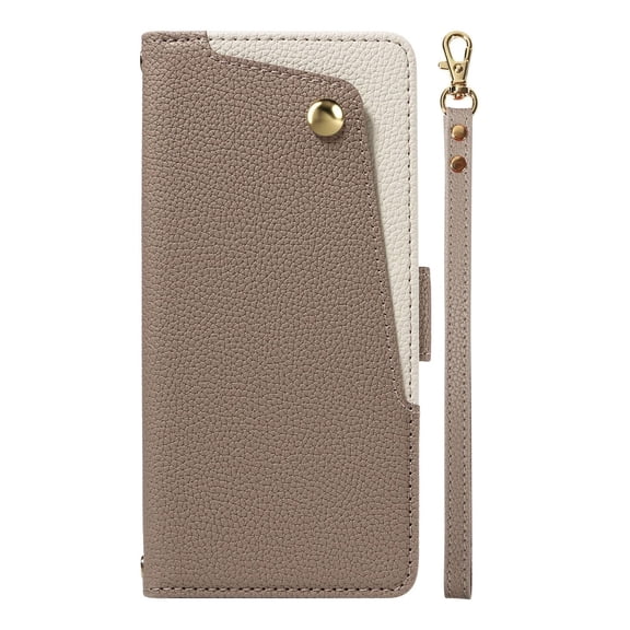 Case For IPhone 17 Pro Max/17 Pro/17 Air/17, PU Leather Shell With Card Insertion Wristlet Holder Cover