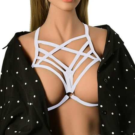 Yuhangmm Sexy Strap Bra Popular Elastic Strap Bar Performance Funny Underwear plus Size Satin Lingerie for Women 4x