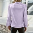 thumbnail image 6 of Elegant Shirts for Women 2025 Dressy Blouses Lantern Long Sleeve V Neck Metallic Party Blouse Top, 6 of 9