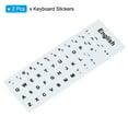 thumbnail image 3 of Uxcell English Keyboard Stickers Keyboard Replacement Cover Style 1 White Background Black Lettering 2Pcs, 3 of 5