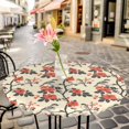 thumbnail image 3 of Branch Leaves Flower Elastic Fitted Round Table Cover Floral Bird Plant Waterproof Outdoor Tablecloth for Holiday Party, Picnic, Patio & Dining Fits Tables Up to 36"-44", 3 of 8