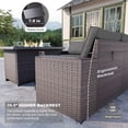 thumbnail image 3 of Kullavik 7 Pieces Outdoor Patio Furniture Set with 43" Gas Propane Fire Pit Table PE Wicker Rattan Sectional Sofa Patio Conversation Sets,Grey, 3 of 9