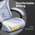 thumbnail image 5 of GTRACING GTW-300 Ergonomic Adjustable Height Reclining Fabric Gaming Chair , Lavendar, 5 of 11