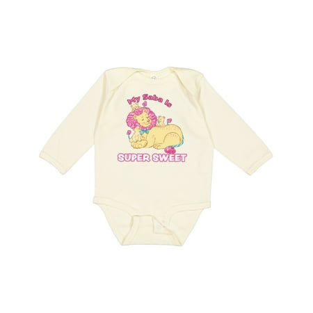 

Inktastic My Saba is Super Sweet Cotton Candy Lions with Pink Mane Gift Baby Boy or Baby Girl Long Sleeve Bodysuit